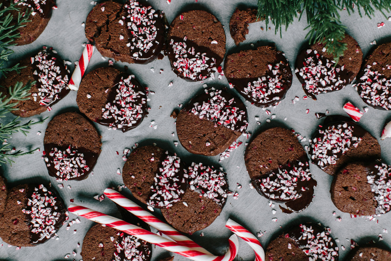 peppermint hot chocolate shortbread cookies_holiday desserts