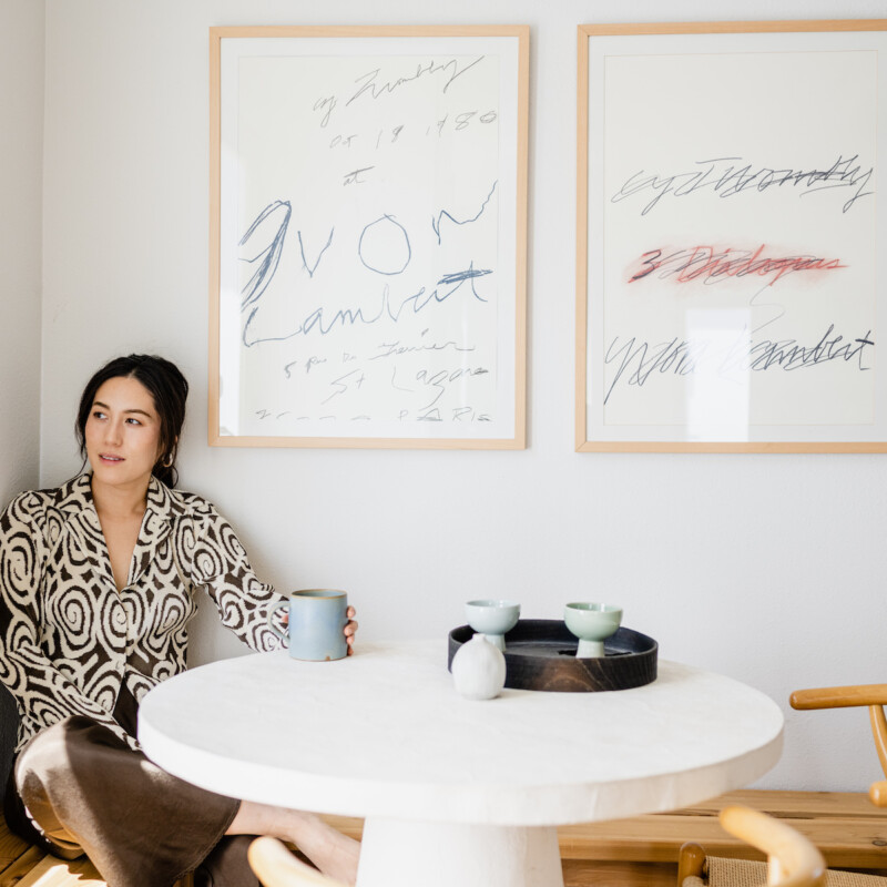 Diana Ryu sitting at rounding dining table