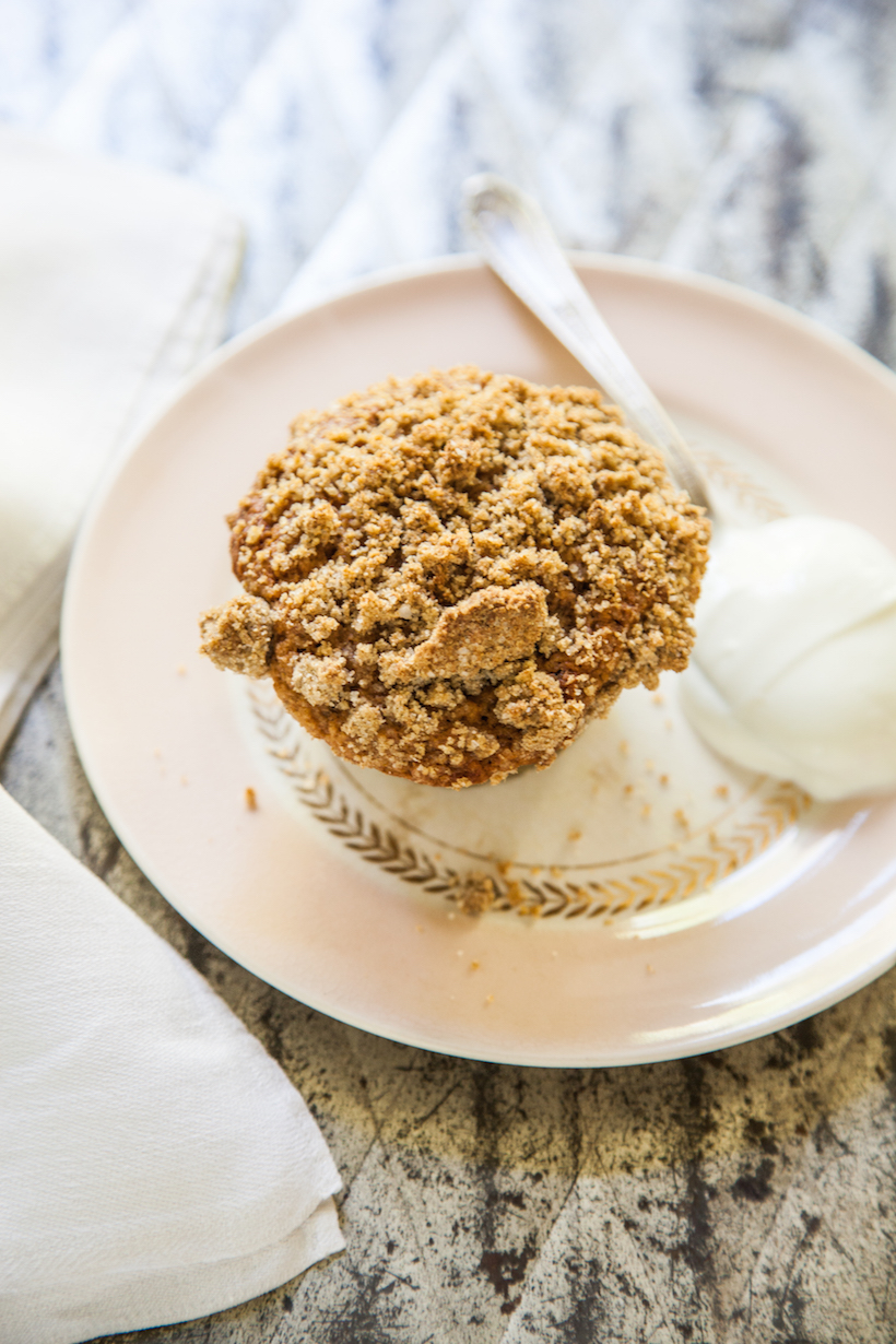 sprouted rye apple butter muffins