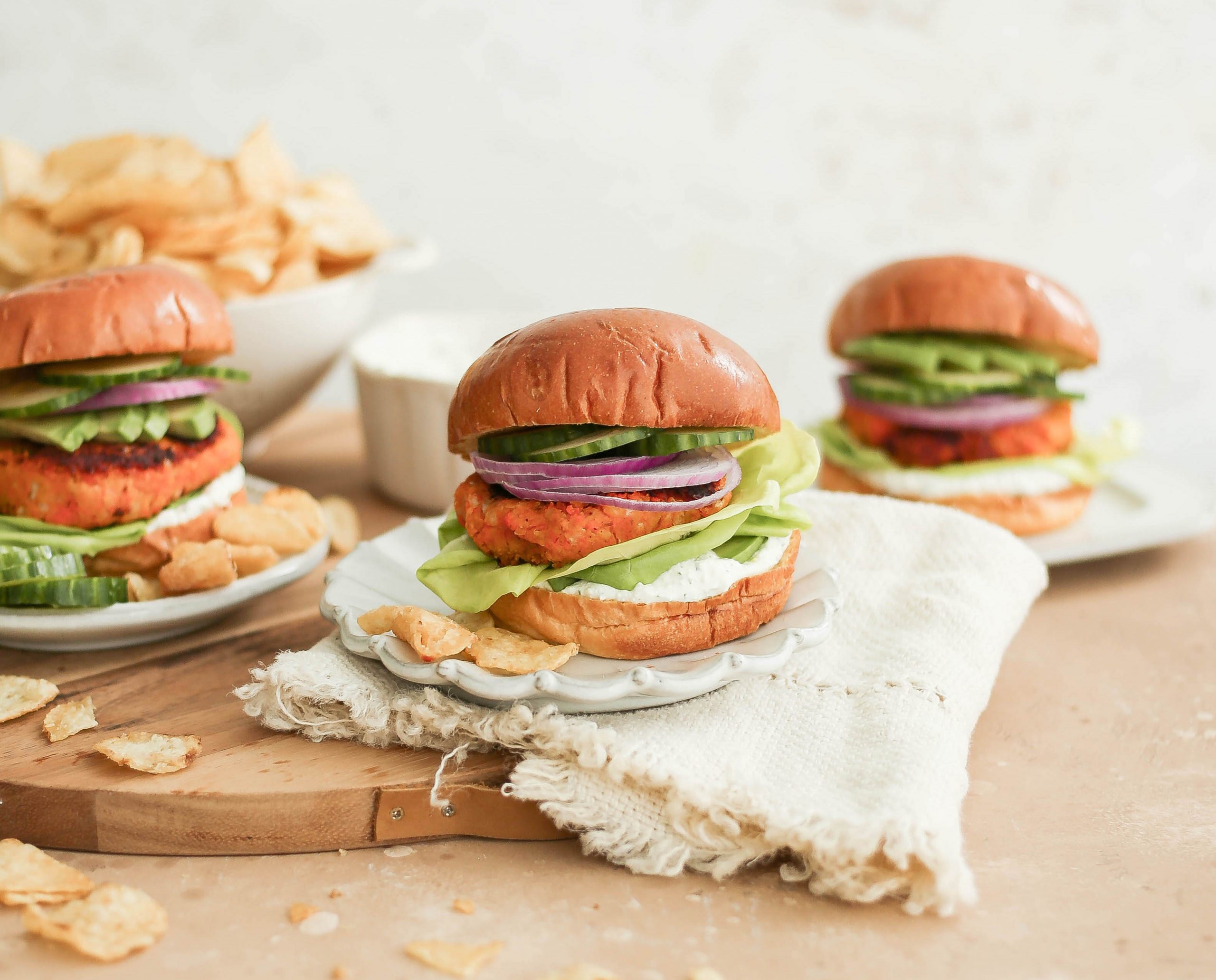 sweet potato falafel burgers - vegetarian burger - veggie burgers