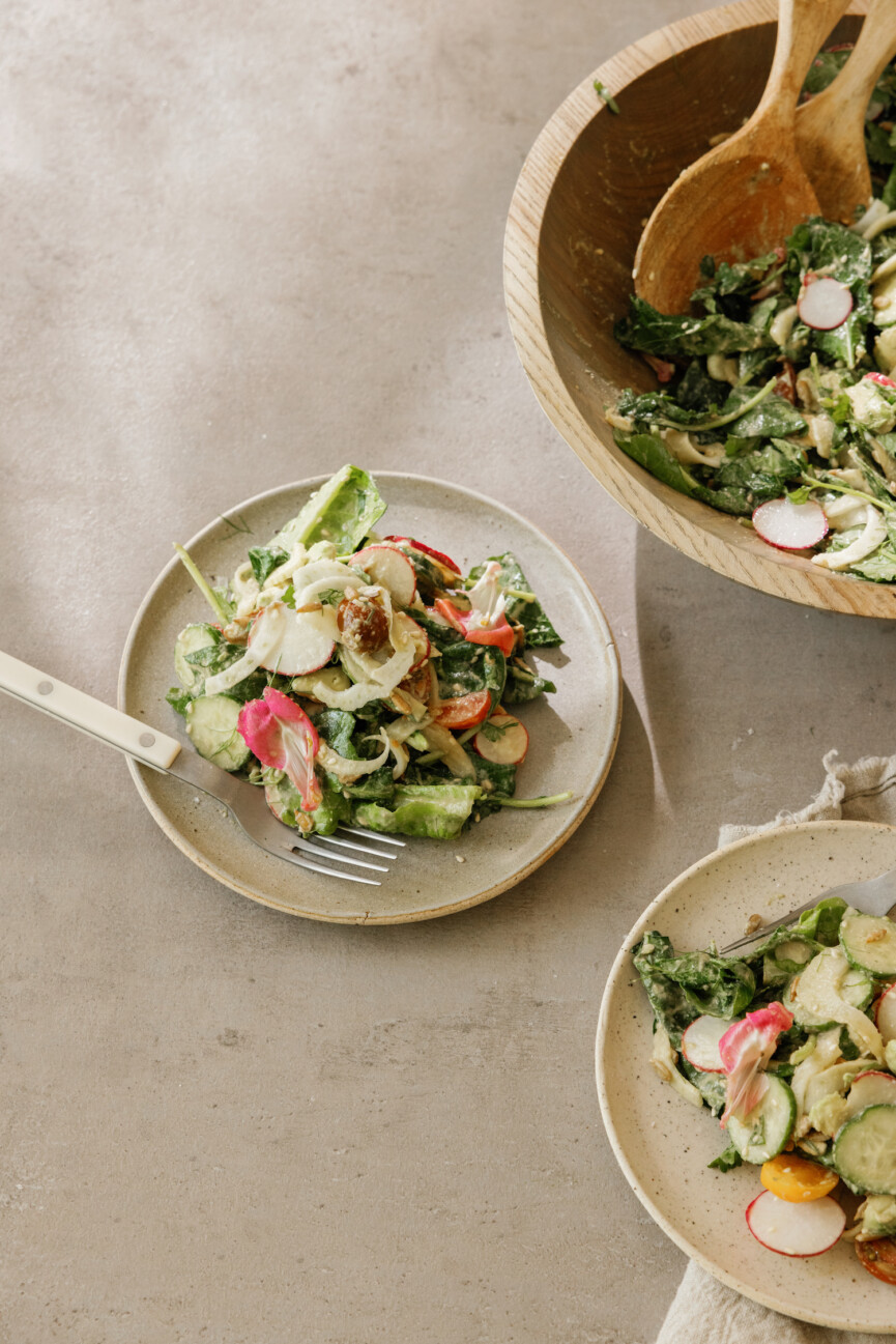 Detox Salad with Cashew Tamari Dressing