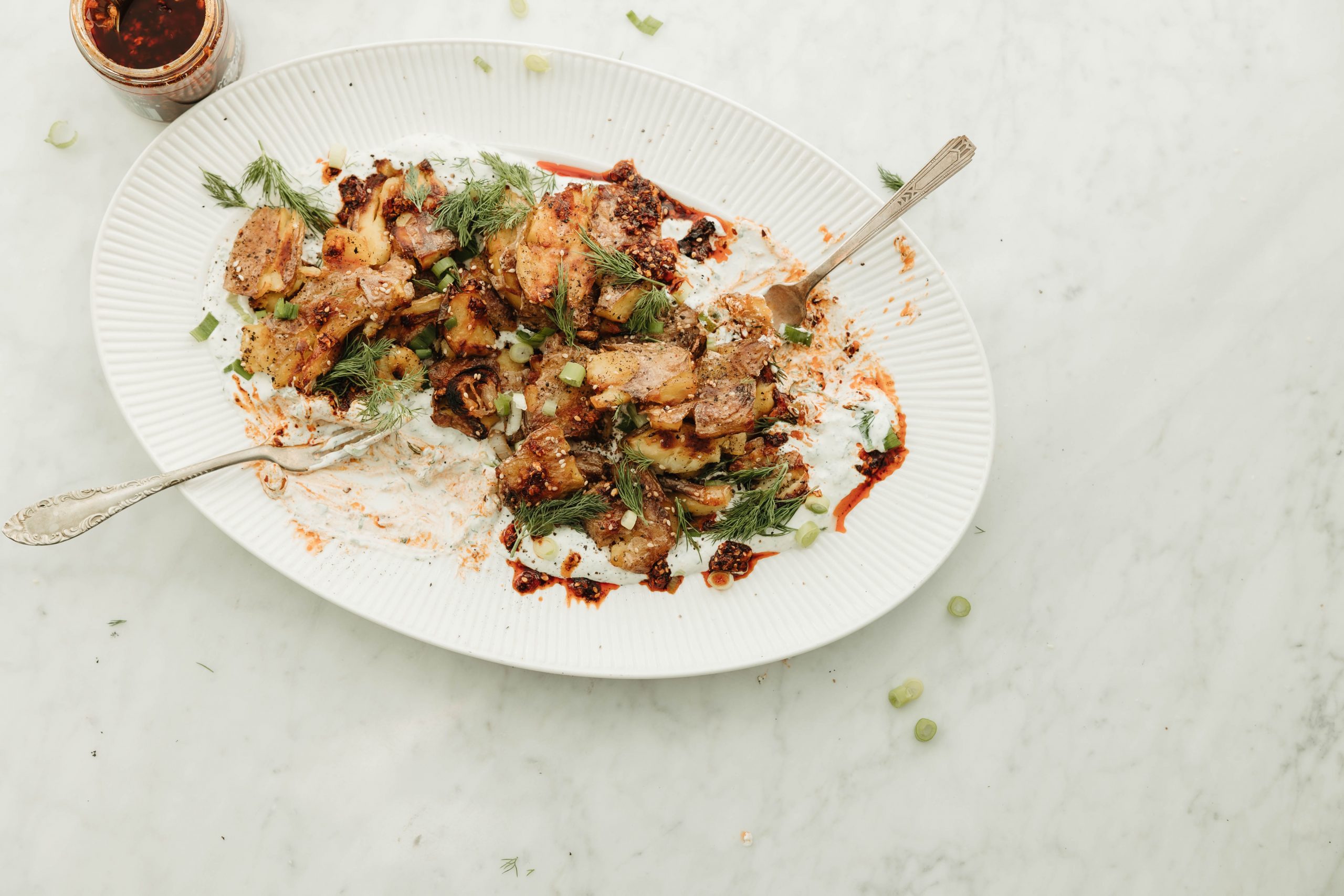 crispy smashed potatoes