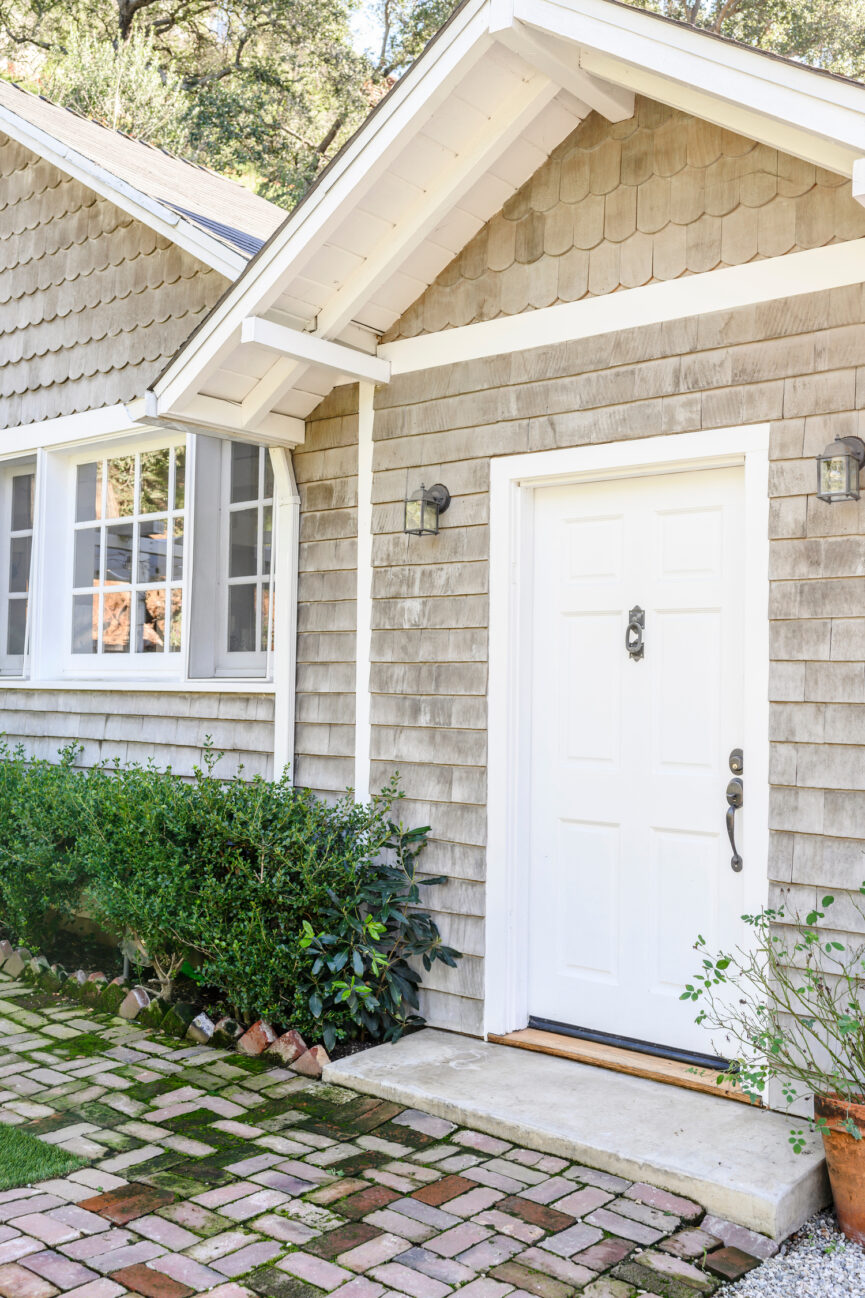 The exterior of a shed