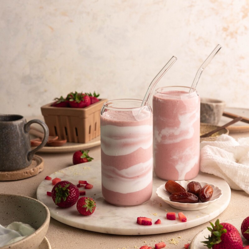 Strawberry probiotic smoothie