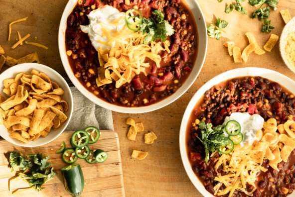 Lentil chili recipe.