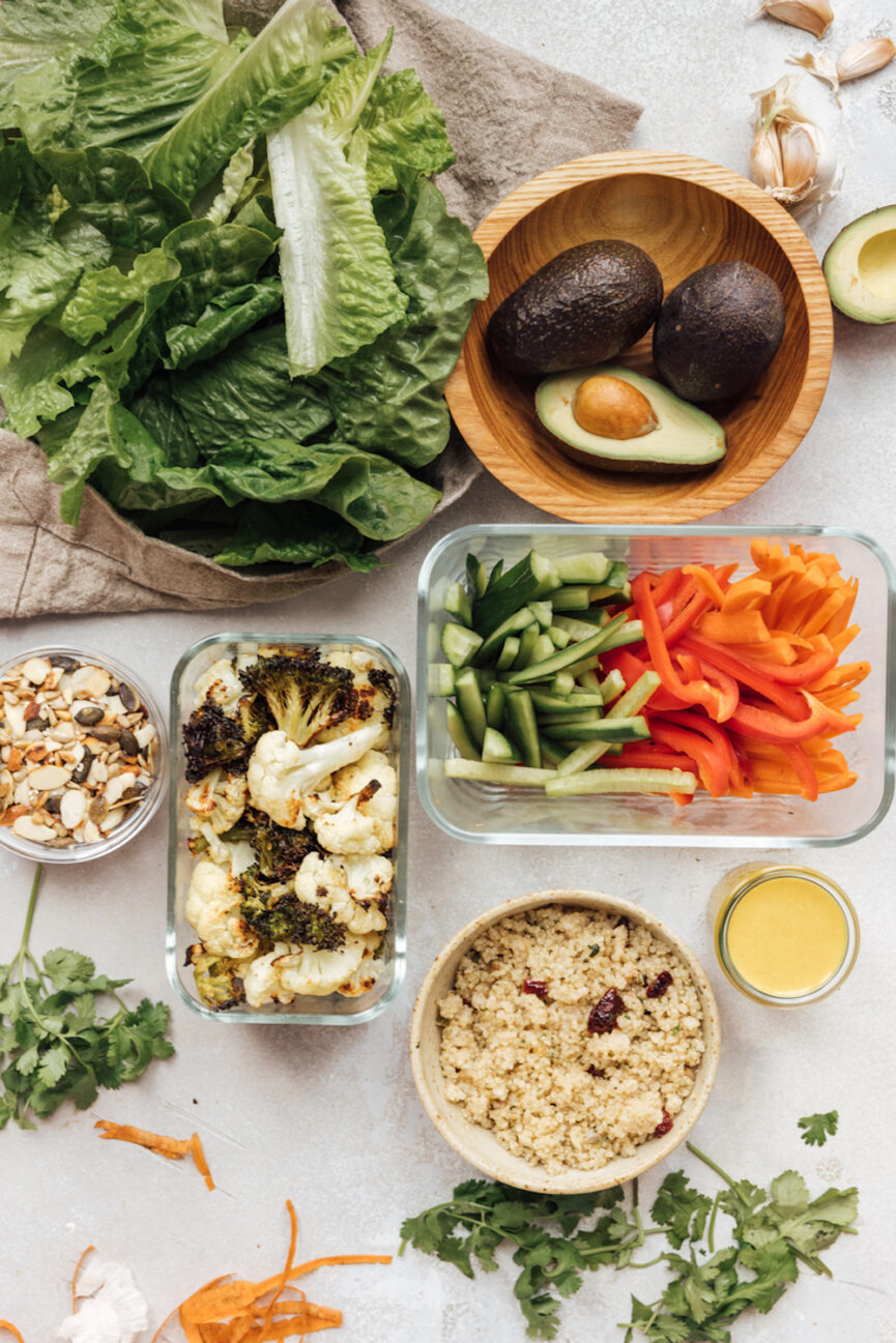 Meal prep ingredients.