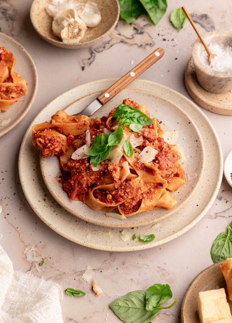 Mushroom and Tofu Bolognese