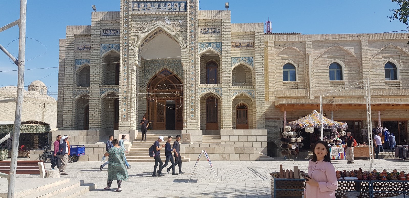 Sabina outside her recently re-opened Shahristan Hotel