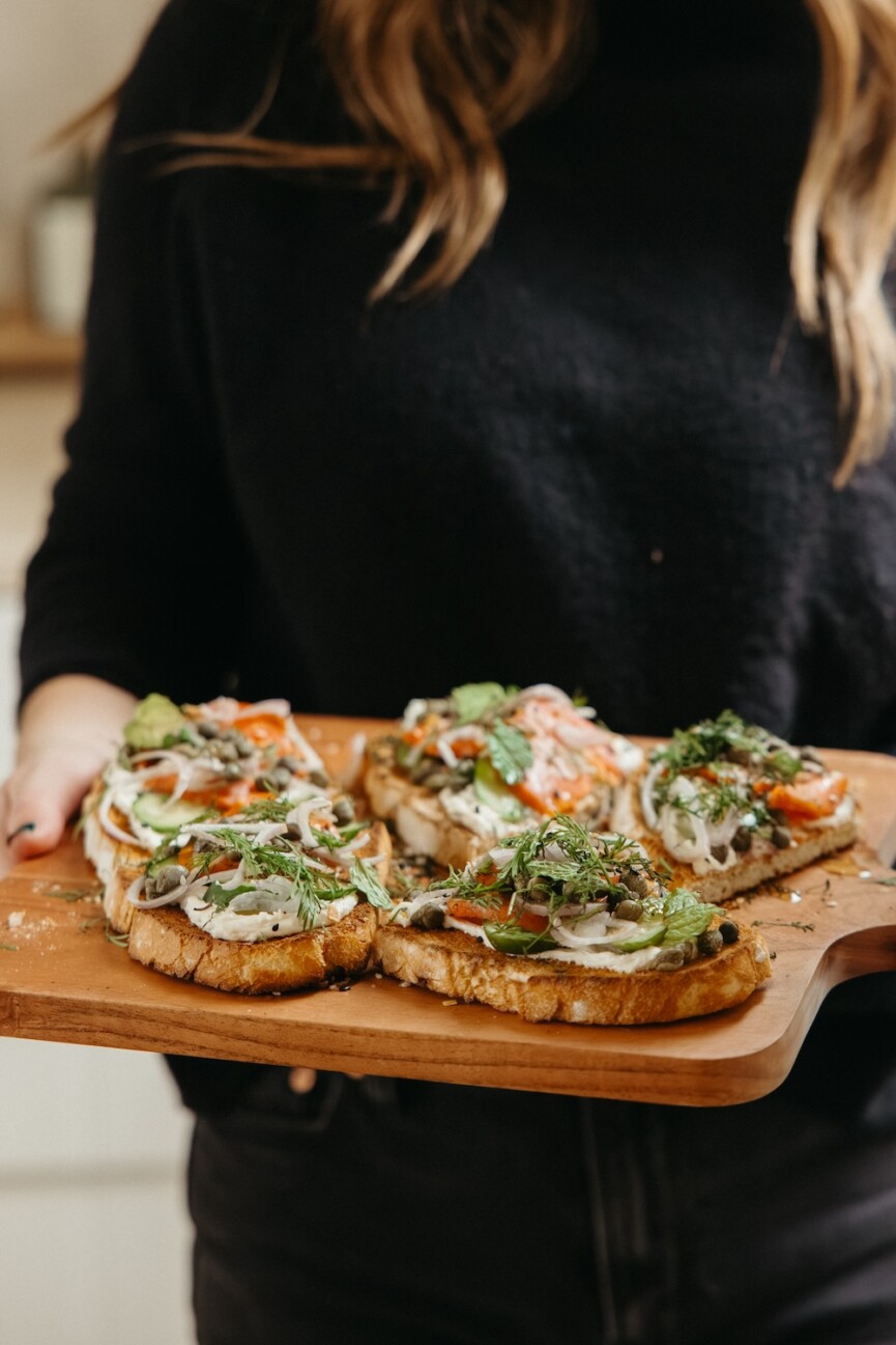 smoked salmon toast - breakfast