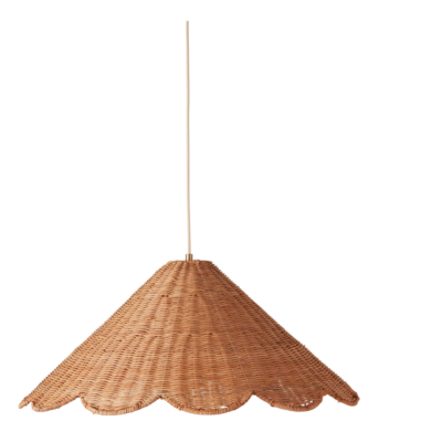 Maude Rattan Scallop Pendant